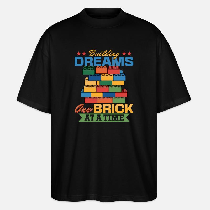 Building Blocks Kids Brick Builder - Stanley/Stella Oversized Unisex Bio T-Shirt Blaster 2.0 - Schwarz