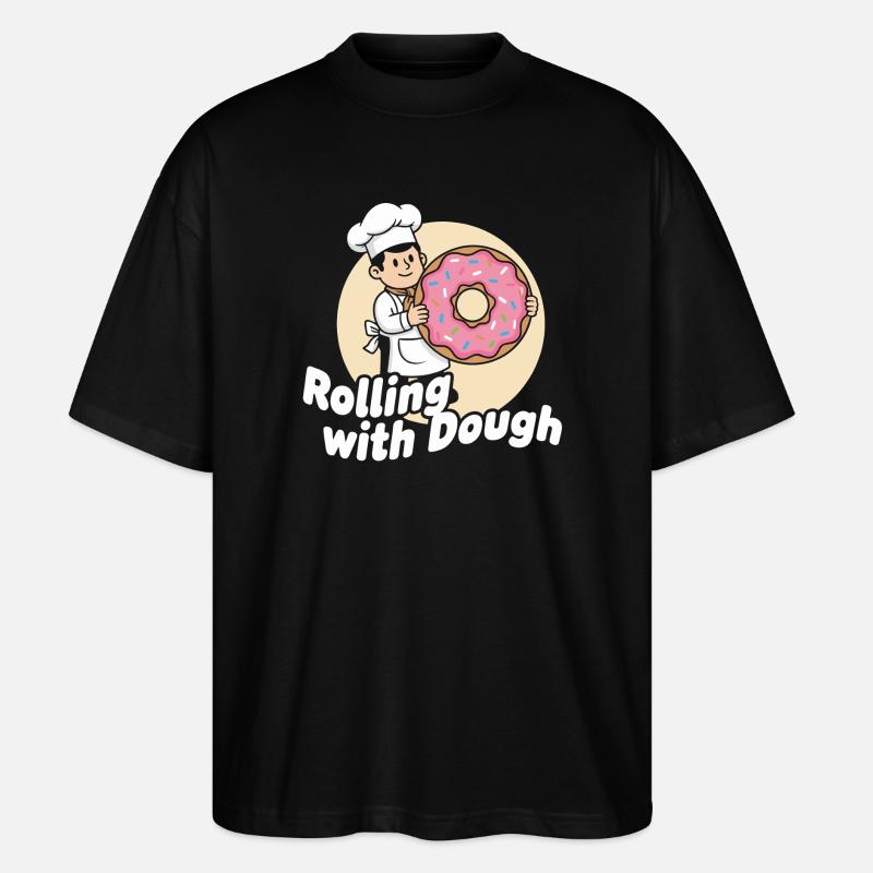 Dessin animé Donut Baker - T-shirt bio Blaster 2.0 coupe oversize Stanley/Stella Unisexe - noir