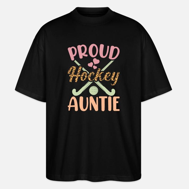 Hockey Eishockey Eishockeyspieler Geschenk - Stanley/Stella Oversized Unisex Bio T-Shirt Blaster 2.0 - Schwarz
