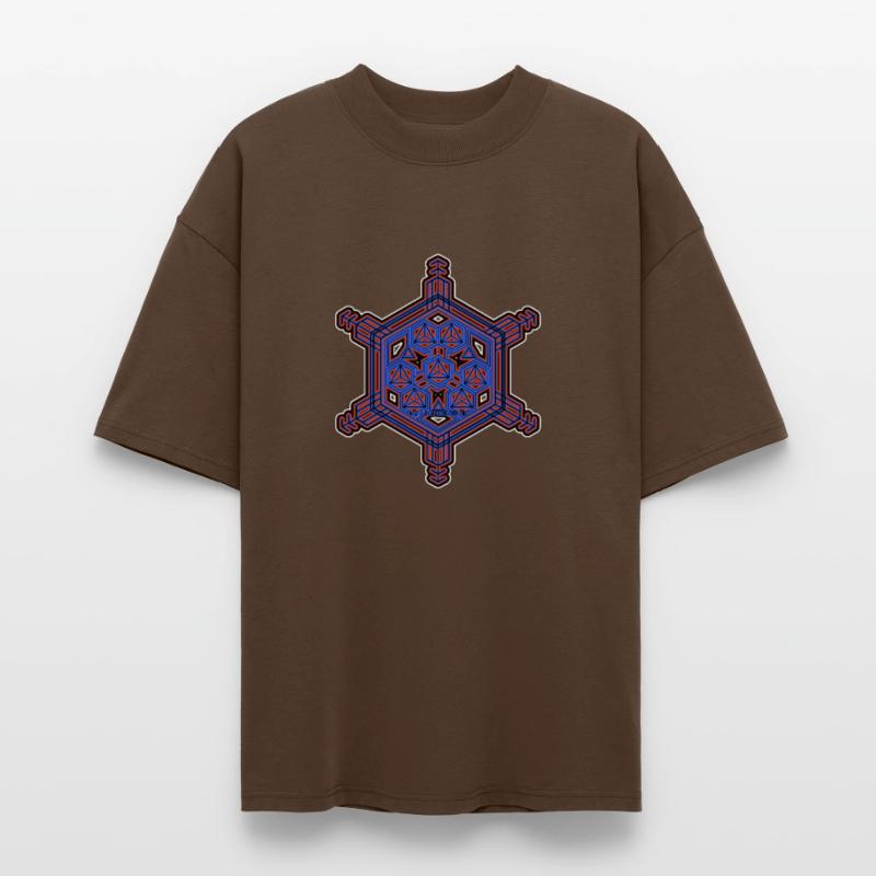 Fractal Evolution Experience Star Hexagon Pattern Stanley/Stella Oversized Unisex Organic T-shirt Blaster 2.0