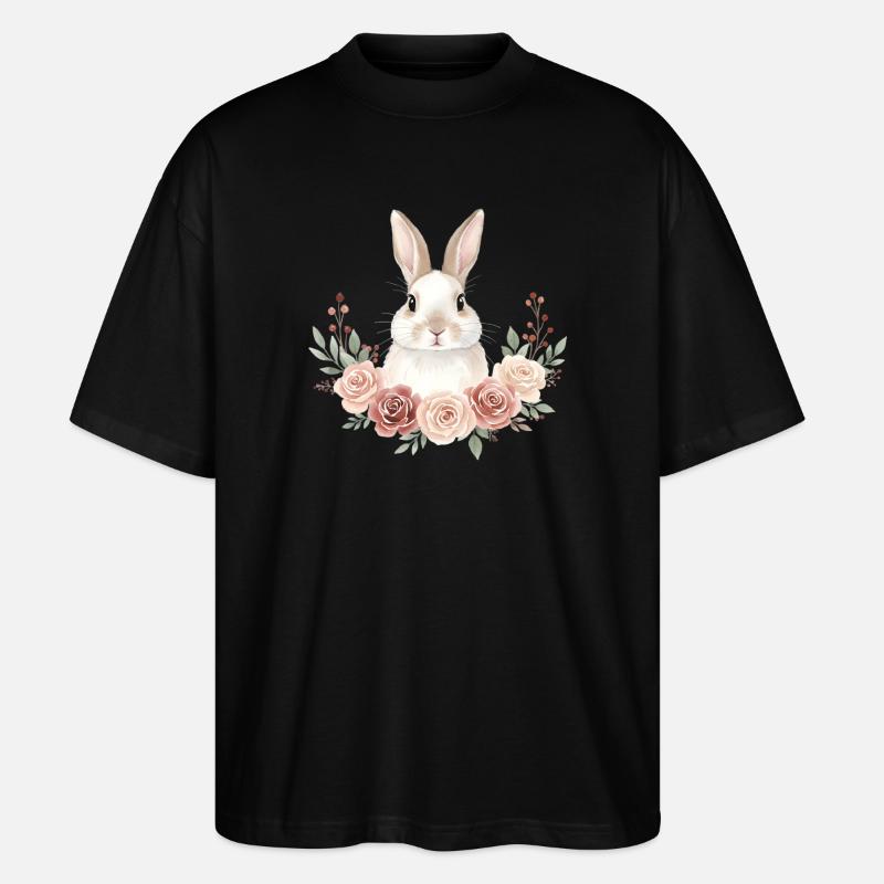 Kaninchen - Stanley/Stella Oversized Unisex Bio T-Shirt Blaster 2.0 - Schwarz