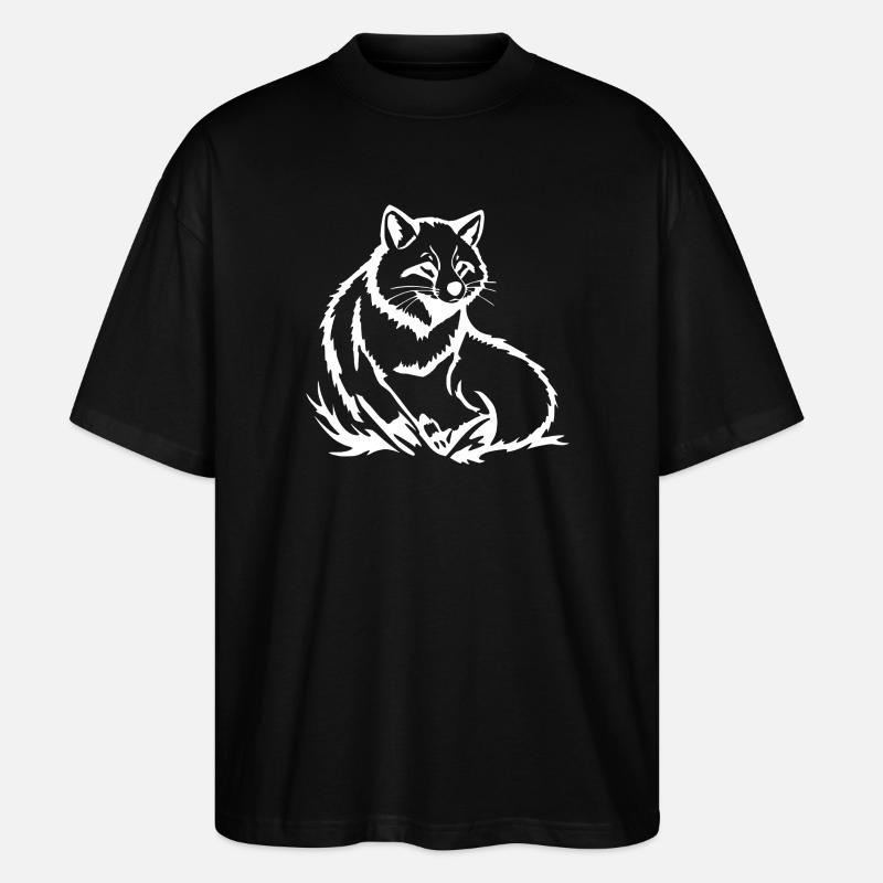 Fuchs T-shirt Geschenk - Stanley/Stella Oversized Unisex Bio T-Shirt Blaster 2.0 - Schwarz