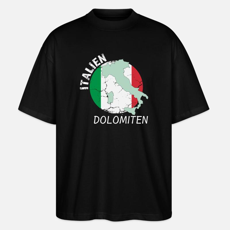 Dolomiten - Stanley/Stella Oversized Unisex Bio T-Shirt Blaster 2.0 - Schwarz