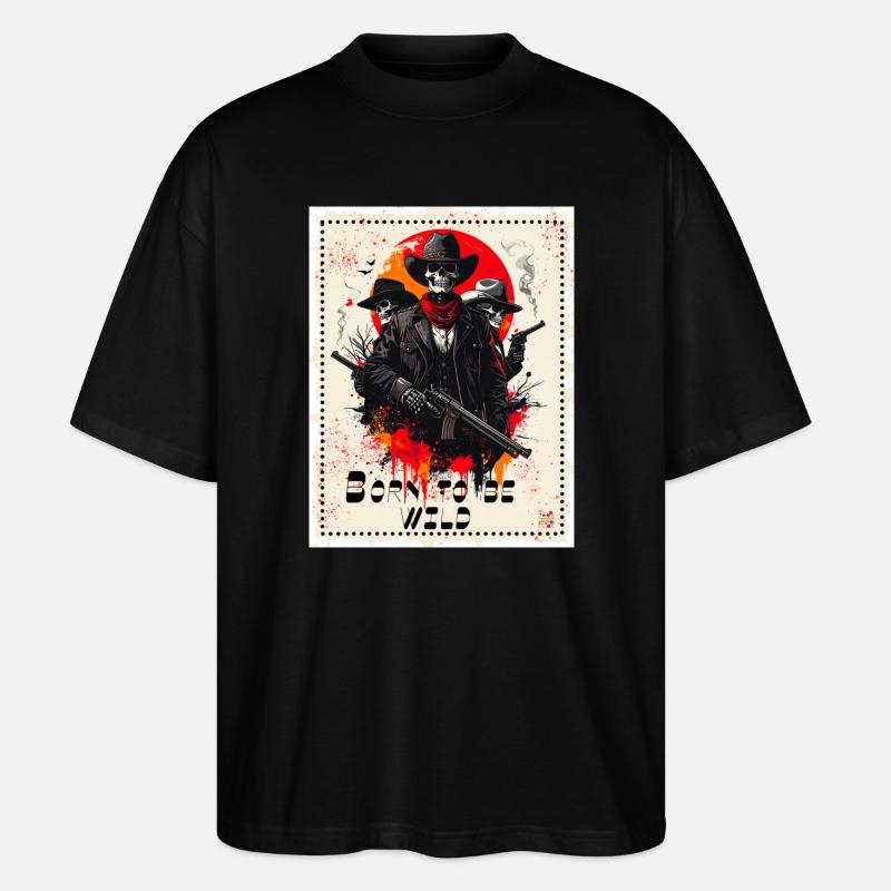 Geboren, um zu sein - Stanley/Stella Oversized Unisex Bio T-Shirt Blaster 2.0 - Schwarz