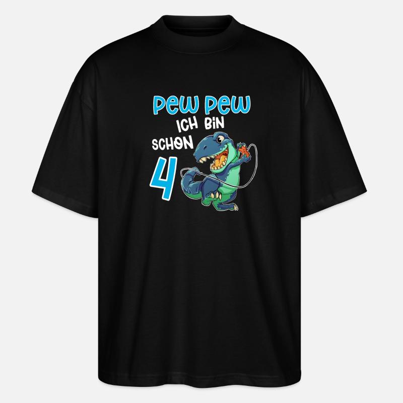 4e anniversaire T Rex Gaming - T-shirt bio Blaster 2.0 coupe oversize Stanley/Stella Unisexe - noir