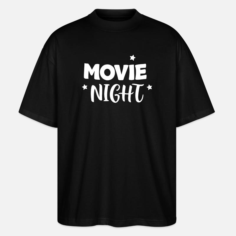 Kinoabend Fette Buchstaben - Stanley/Stella Oversized Unisex Bio T-Shirt Blaster 2.0 - Schwarz