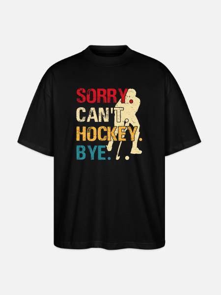Hockey Eishockey Eishockeyspieler Geschenk - Stanley/Stella Oversized Unisex Organic T-shirt Blaster 2.0 - black