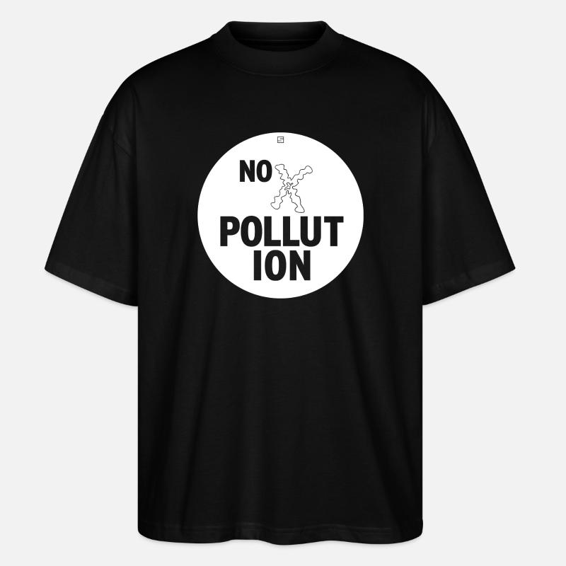 NO POLLUTION - Stanley/Stella Oversized Unisex Bio T-Shirt Blaster 2.0 - Schwarz