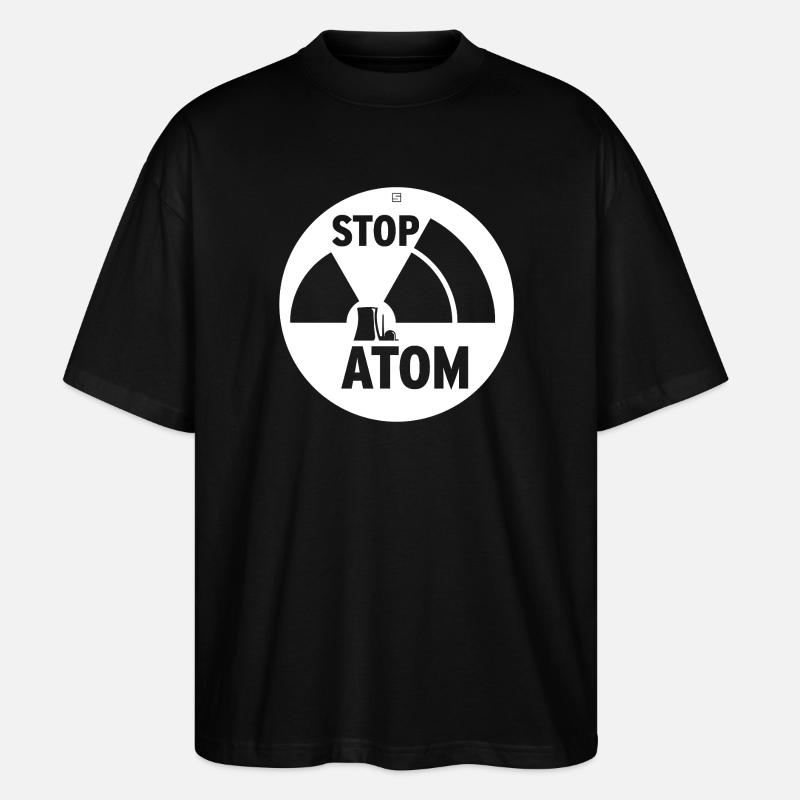 STOP ATOM - Stanley/Stella Oversized Unisex Bio T-Shirt Blaster 2.0 - Schwarz