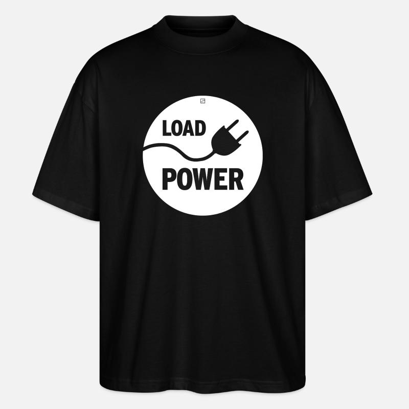 LOAD POWER - Stanley/Stella Oversized Unisex Bio T-Shirt Blaster 2.0 - Schwarz