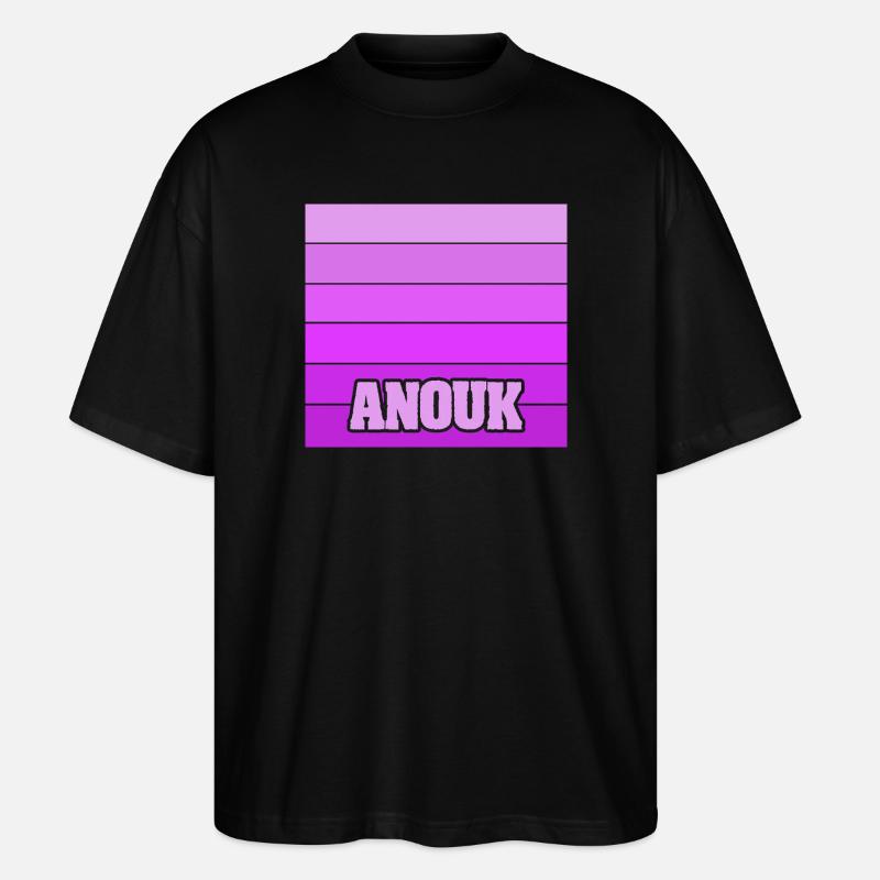 Maedchenname Anou - Stanley/Stella Oversized Unisex Bio T-Shirt Blaster 2.0 - Schwarz