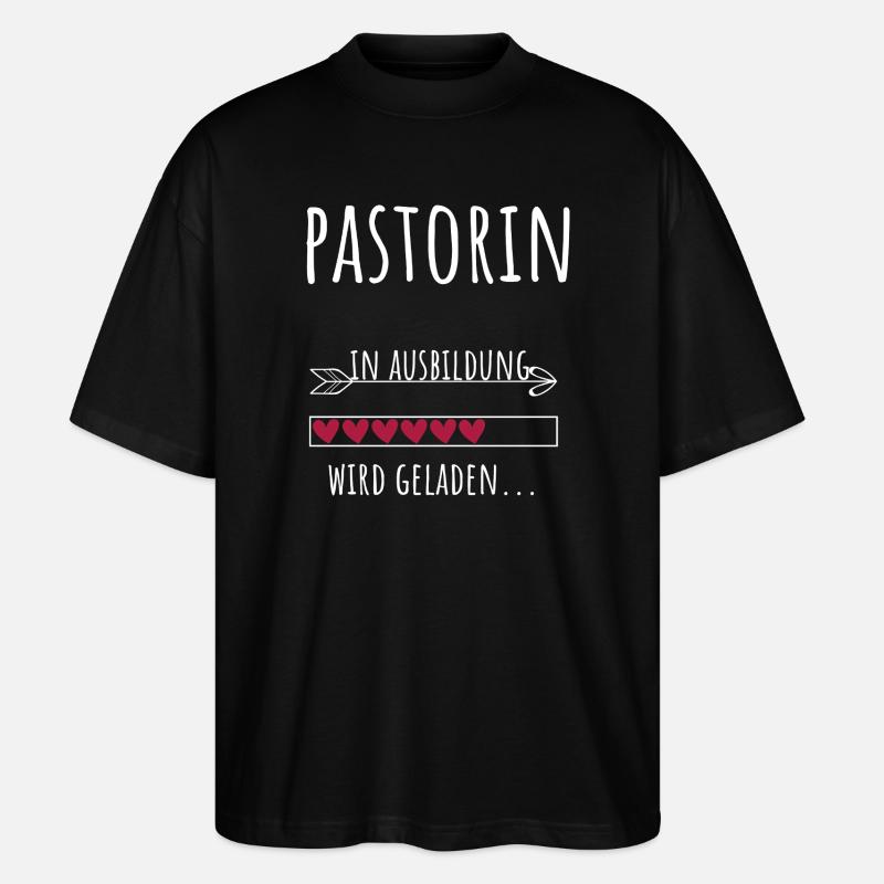 Theology Student Profession Training Pastor - Stanley/Stella Oversized Unisex Organic T-shirt Blaster 2.0 - black