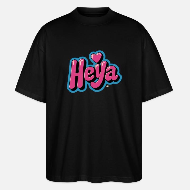 Heya Herz Bubble - Stanley/Stella Oversized Unisex Bio T-Shirt Blaster 2.0 - Schwarz