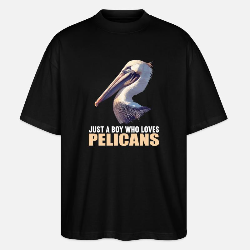 Pelikane Pelikan - Stanley/Stella Oversized Unisex Bio T-Shirt Blaster 2.0 - Schwarz
