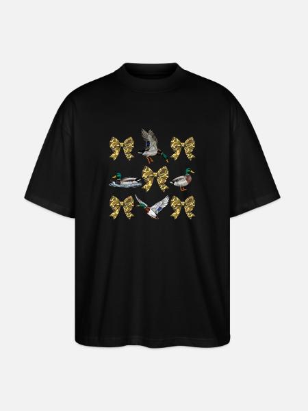 Ducks Camo Bows Waterfowl Hunting Style - Stanley/Stella Oversized Unisex Organic T-shirt Blaster 2.0 - black