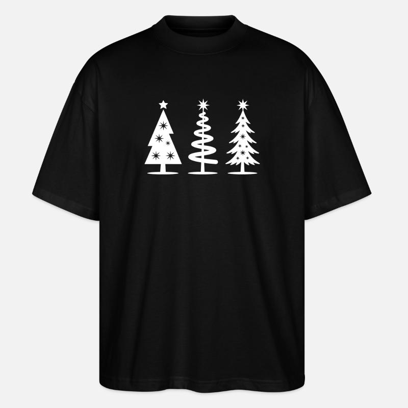Weihnachtsbäume - Stanley/Stella Oversized Unisex Bio T-Shirt Blaster 2.0 - Schwarz
