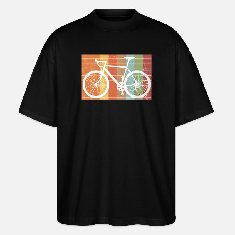 Retro Bicycle Silhouette de VTT - T-shirt bio Blaster 2.0 coupe oversize Stanley/Stella Unisexe - noir