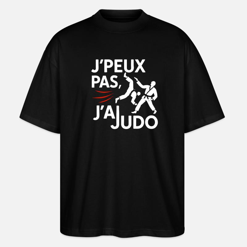 Judo-Pointe: Ich kann nicht - Stanley/Stella Oversized Unisex Bio T-Shirt Blaster 2.0 - Schwarz