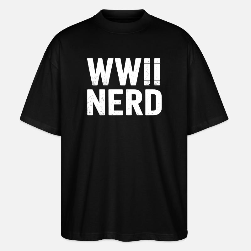 Seconde Guerre mondiale Nerd Seconde Guerre mondiale - T-shirt bio Blaster 2.0 coupe oversize Stanley/Stella Unisexe - noir