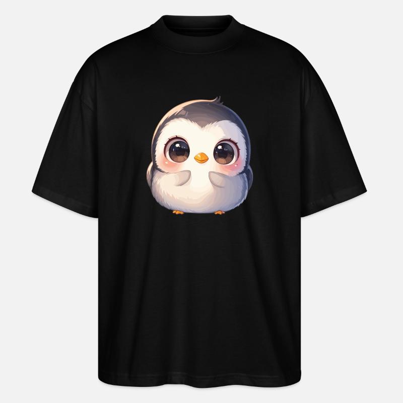 Pinguine Pinguin - Stanley/Stella Oversized Unisex Bio T-Shirt Blaster 2.0 - Schwarz