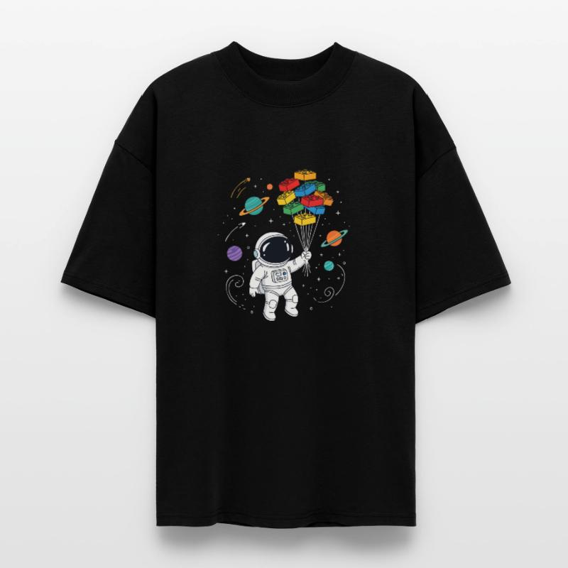 Blocs de construction d’astronautes Construction de briques spatiales T-shirt bio Blaster 2.0 coupe oversize Stanley/Stella Unisexe