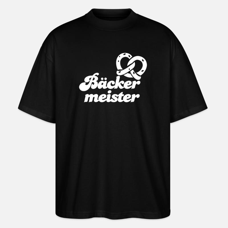 Bäckermeister - Stanley/Stella Oversized Unisex Bio T-Shirt Blaster 2.0 - Schwarz