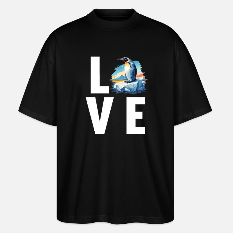 Penguins Penguin - Stanley/Stella Oversized Unisex Organic T-shirt Blaster 2.0 - black