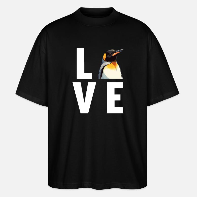 Pingouins Pingouin - T-shirt bio Blaster 2.0 coupe oversize Stanley/Stella Unisexe - noir