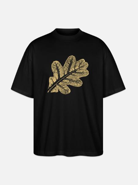 Leaf Oak / Oak Leaf - Nature Design - Stanley/Stella Oversized Unisex Organic T-shirt Blaster 2.0 - black