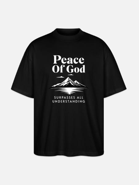 Peace Of God Surpasses All Understanding Berg - Stanley/Stella Oversized Unisex Organic T-shirt Blaster 2.0 - black