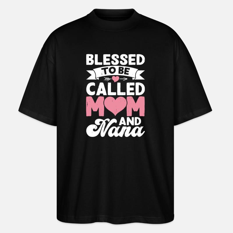 Oma Mama Geschenk Weihnachtsgeschenke Großmutter - Stanley/Stella Oversized Unisex Bio T-Shirt Blaster 2.0 - Schwarz