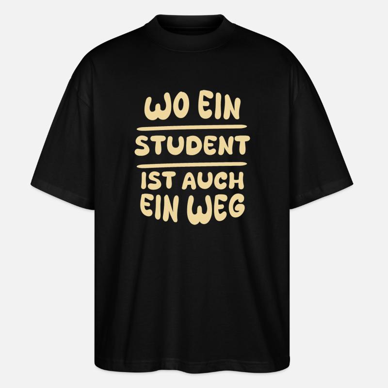 Student as a student - Stanley/Stella Oversized Unisex Organic T-shirt Blaster 2.0 - black