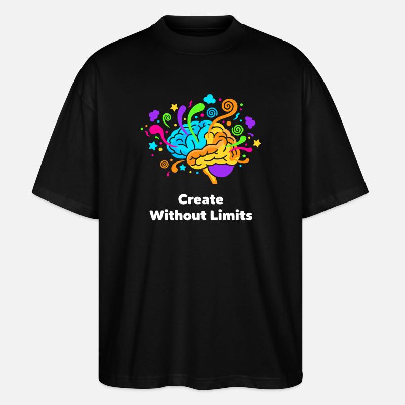 Creative brain art without limits - Stanley/Stella Oversized Unisex Organic T-shirt Blaster 2.0 - black