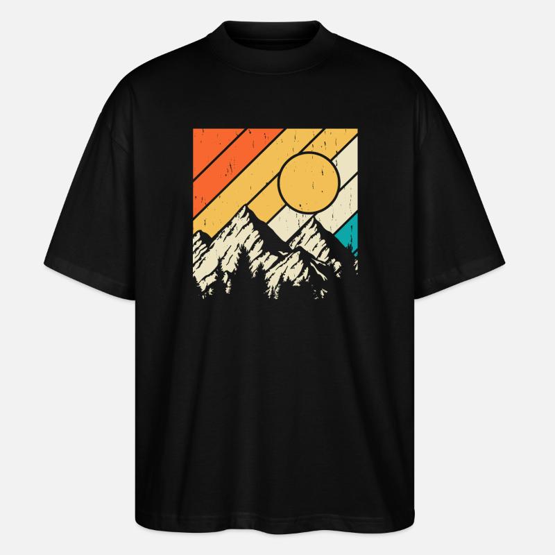 Wandern Wanderer Bergsteiger Geschenk - Stanley/Stella Oversized Unisex Bio T-Shirt Blaster 2.0 - Schwarz