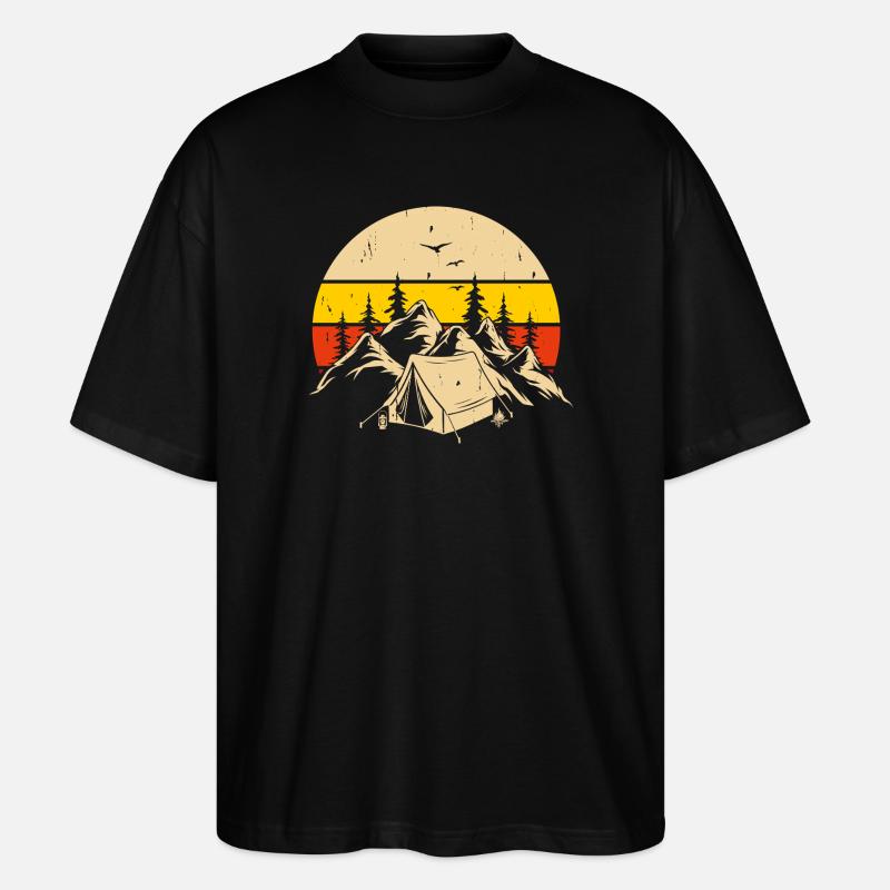 Wandern Wanderer Bergsteiger Geschenk - Stanley/Stella Oversized Unisex Bio T-Shirt Blaster 2.0 - Schwarz