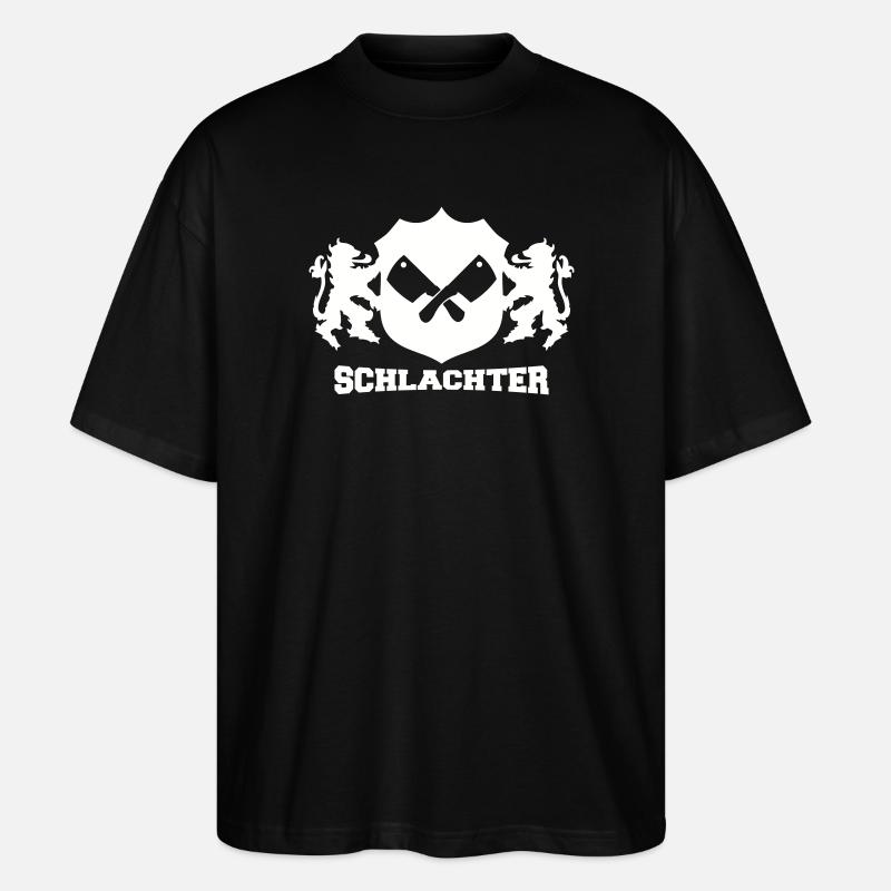 Schlachter Emblem  - Stanley/Stella Oversized Unisex Bio T-Shirt Blaster 2.0 - Schwarz