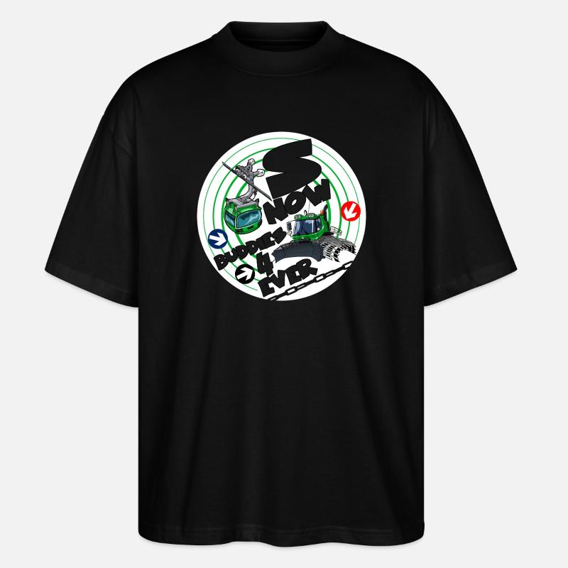 Nr. 1423-snow_buddies_groen - Stanley/Stella Oversized Unisex Bio T-Shirt Blaster 2.0 - Schwarz