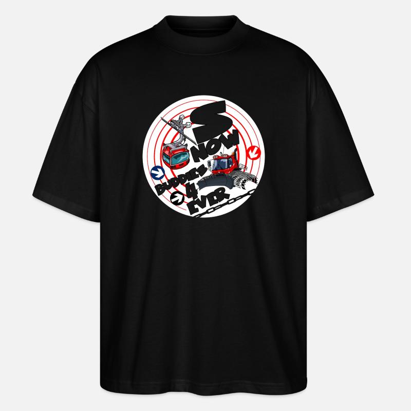 Nr. 1423-snow_buddies_rood - Stanley/Stella Oversized Unisex Bio T-Shirt Blaster 2.0 - Schwarz