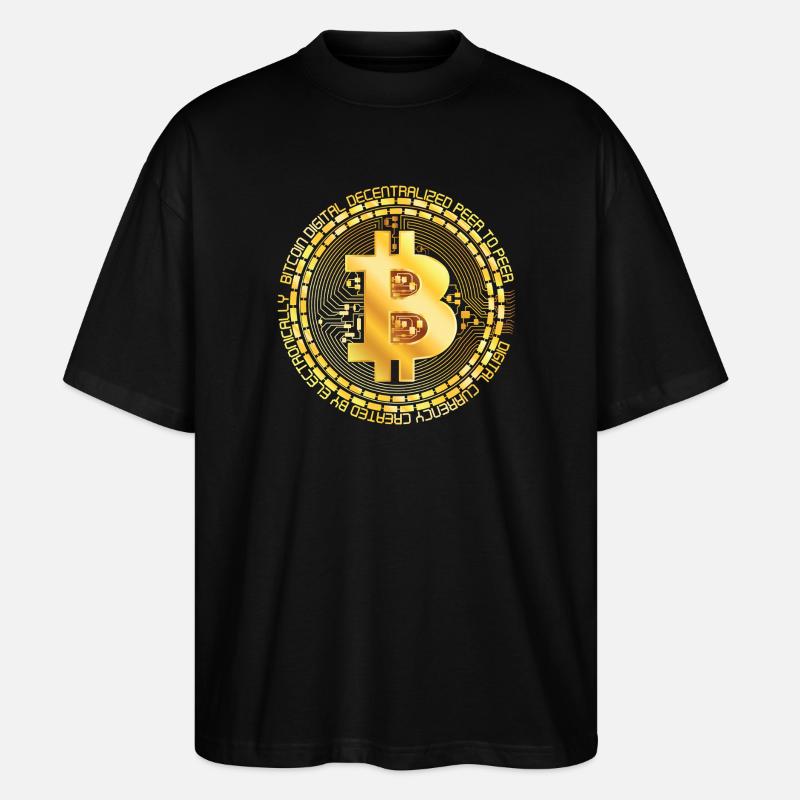 Bague en or Bitcoin - T-shirt bio Blaster 2.0 coupe oversize Stanley/Stella Unisexe - noir