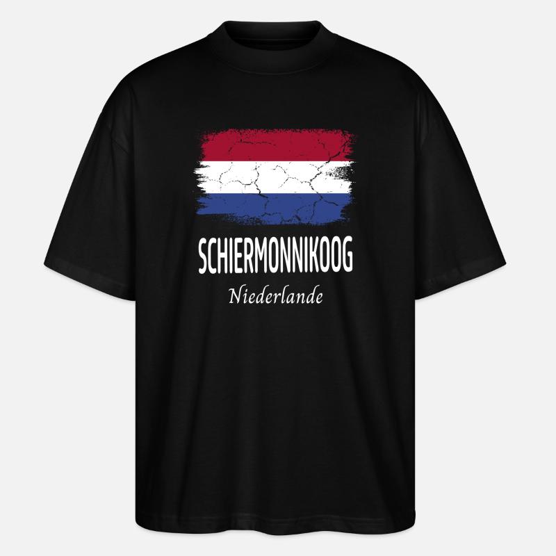 Schiermonnikoog - Stanley/Stella Oversized Unisex Bio T-Shirt Blaster 2.0 - Schwarz