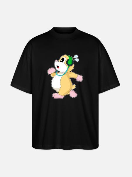 Hamster Jogger Jogging Sports - Stanley/Stella Oversized Unisex Organic T-shirt Blaster 2.0 - black