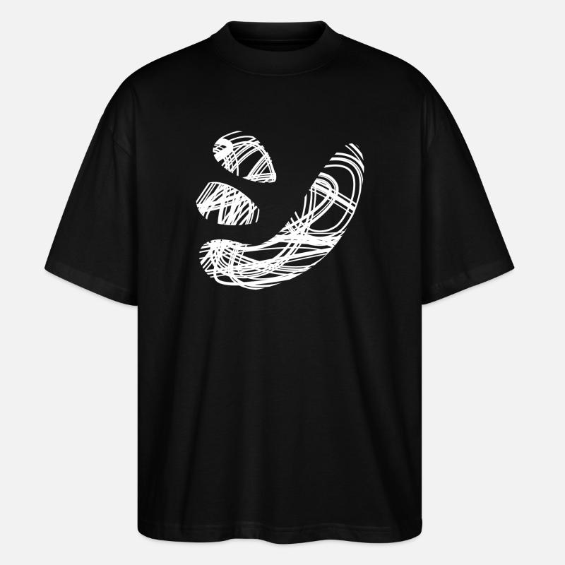 Japanese text 'シ' (shi) pattern - Stanley/Stella Oversized Unisex Organic T-shirt Blaster 2.0 - black