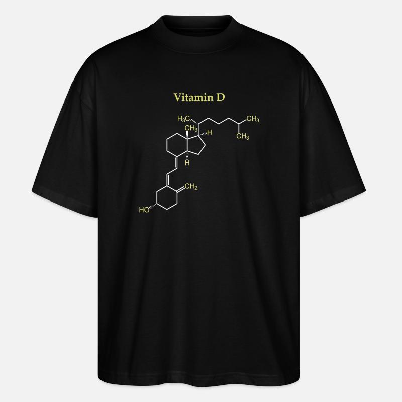 Vitamin D Structure - Stanley/Stella Oversized Unisex Organic T-shirt Blaster 2.0 - black