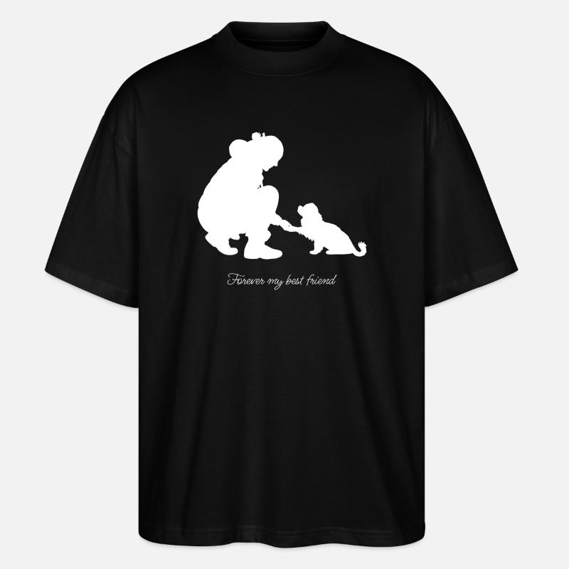 Mein_bester_Freund_weiß - Stanley/Stella Oversized Unisex Bio T-Shirt Blaster 2.0 - Schwarz