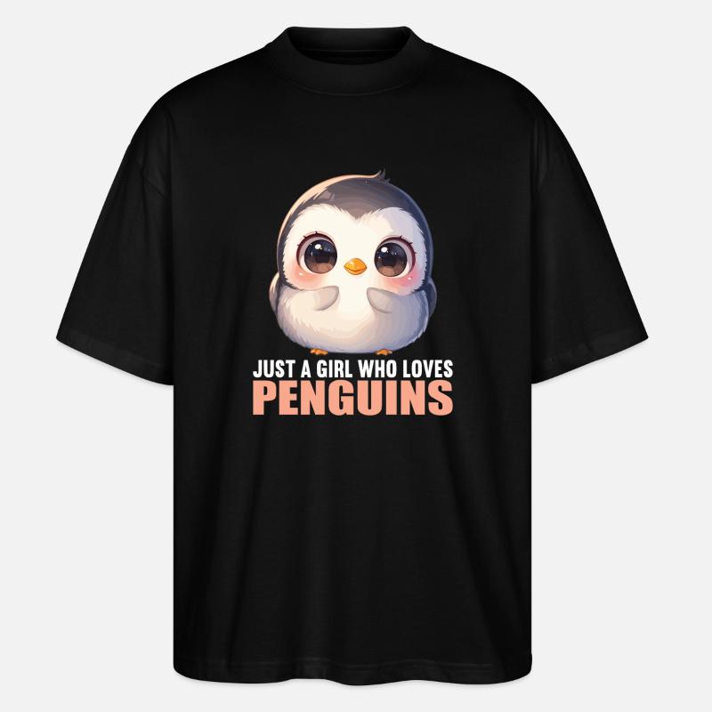 Pinguine Pinguin - Stanley/Stella Oversized Unisex Bio T-Shirt Blaster 2.0 - Schwarz