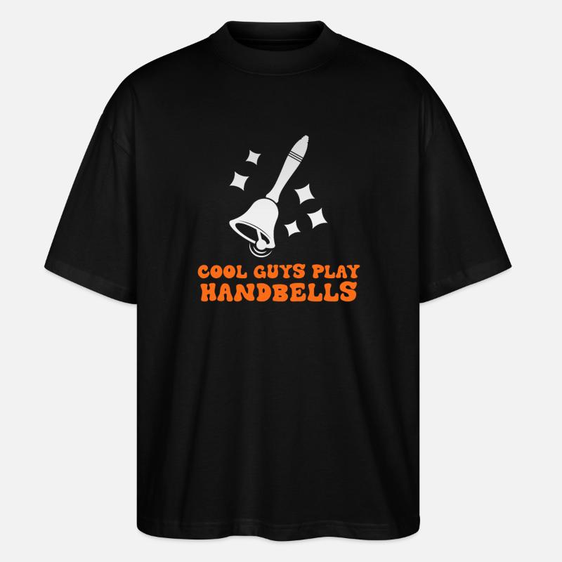 Coole Jungs spielen Handglocken - Stanley/Stella Oversized Unisex Bio T-Shirt Blaster 2.0 - Schwarz