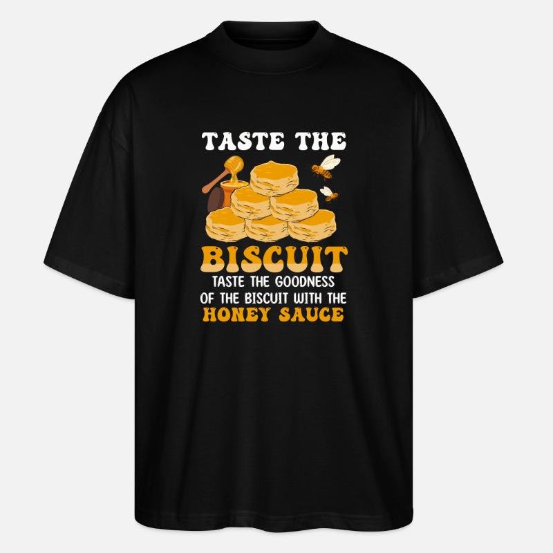 Honey Glazed Biscuit Stack - Stanley/Stella Oversized Unisex Organic T-shirt Blaster 2.0 - black
