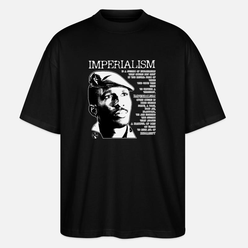 Thomas Sankara: imperialism - Stanley/Stella Oversized Unisex Organic T-shirt Blaster 2.0 - black