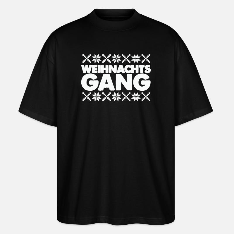 Christmas Aisle Norway Pattern - Stanley/Stella Oversized Unisex Organic T-shirt Blaster 2.0 - black