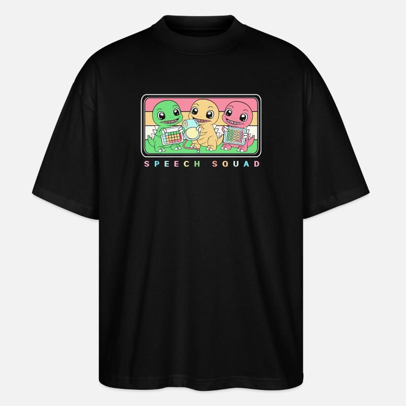 Logopädie Sprachtherapeut Logopäde - Stanley/Stella Oversized Unisex Bio T-Shirt Blaster 2.0 - Schwarz